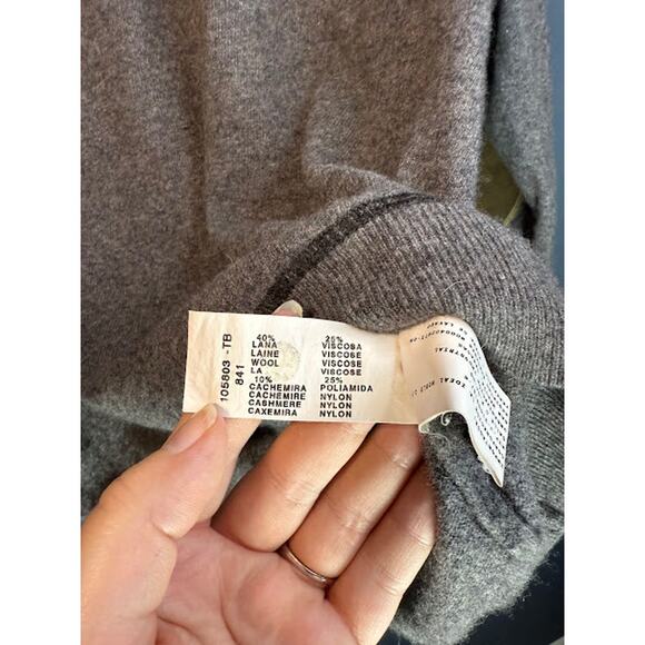 Pulligan Sweater Women's Size XL Cashmere Wool Blend Soft Elbow Patches Cozy - Picture 4 of 7